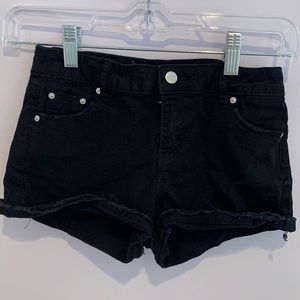 Girls black jean shorts! super cute for summer, fall, and spring!!
